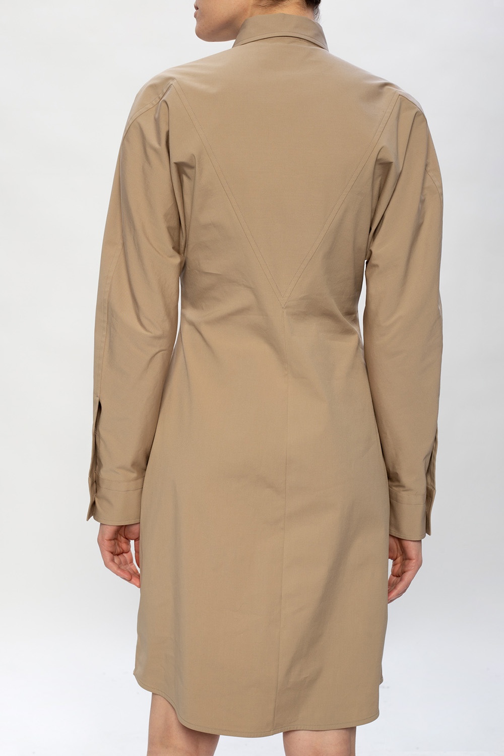 【関税込み】Bottega Veneta ミディアムドレス Light ivory Satin Midi Wedding Dress Cameron – Olivia Bottega